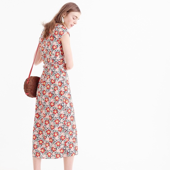 J. Crew Factory | Dresses | Nwt Jcrew Mercantile Easy Wrap Dress In ...